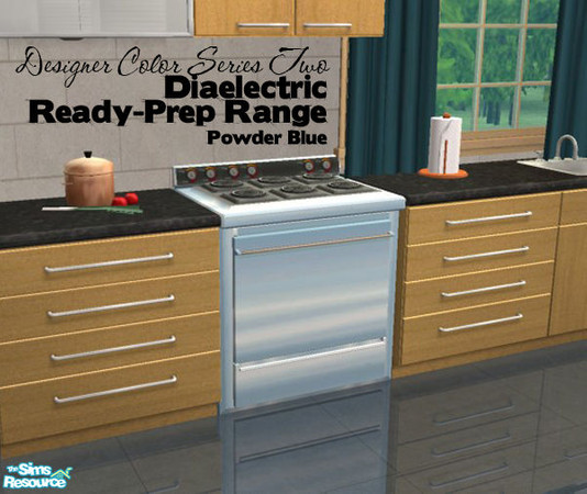 Sims 2 — Diaelectric Stove Designer Recolors Series Two - Powder Blue by froilan — Desiger Recolors Series Two