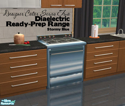 Sims 2 — Diaelectric Stove Designer Recolors Series Two - Storm Blue by froilan — Desiger Recolors Series Two