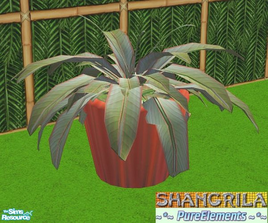 Sims 2 — Shangrila Mesh Set - Small Palm by SaeraMaples — A down to earth set with a Tibetan inspired colors.