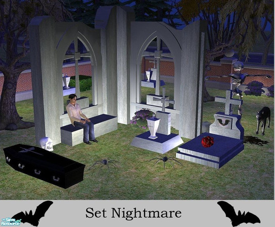 Sims 2 — Set Nightmare by marilu — 8 new Meshes