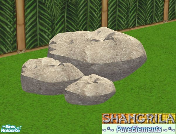 Sims 2 — Shangrila Mesh Set - Deco Rocks by SaeraMaples — A down to earth set with a Tibetan inspired colors.