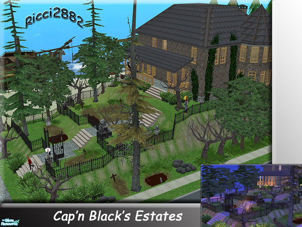 Sims 2 — Cap\'n Black\'s Estates by TheNumbersWoman — Cap\'n Black marooned on this estate some 150 years ago. They say