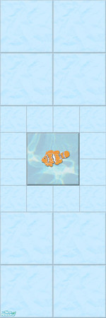 Sims 2 — Mosaic Sealife Wall Tile Collection - Clownfish by shadow66 — This is one from a set of 15 tiled walls, with a