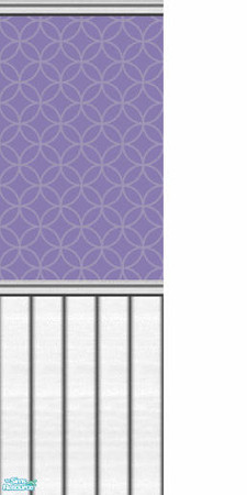 Sims 2 — Circle set  2 - Purple by jokerette — Circle patterned wallpaper with white paneling to brighten your sims home!