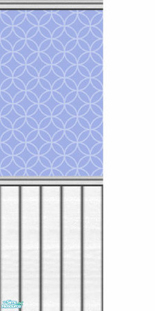 Sims 2 — Circle set  2 - Light blue by jokerette — Circle patterned wallpaper with white paneling to brighten your sims
