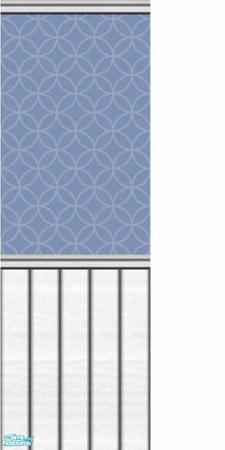 Sims 2 — Circle set  2 - Dark blue by jokerette — Circle patterned wallpaper with white paneling to brighten your sims