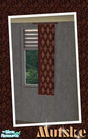 Sims 2 — Curtain Short Right by Mutske — Recolors of the Base Game Items, "Carmen Curtain Set" recolors, and
