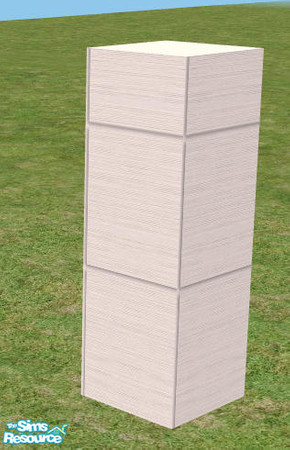Sims 2 — Maya Build - White Panel Recolor Column by Bitzybus — Part of the Maya Build set in white. 