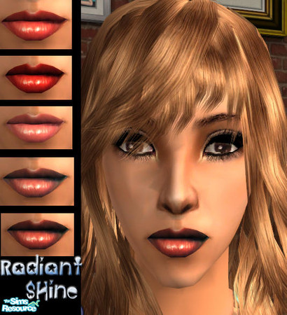 Sims 2 — Radiant Shine by JulietteRose — Set of five bright and shiny lip colors