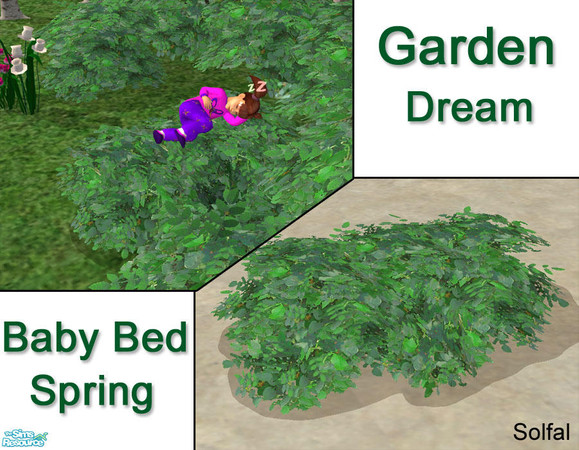 Sims 2 — Garden Dream Baby Bed Spring by solfal — Baby garden bed 