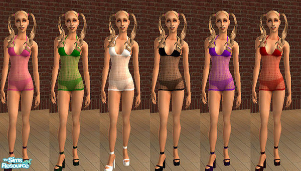 美品✨SIMS OPERATION 23cm The Sims Resource | Sheer Polka Dot Dress and Bikini