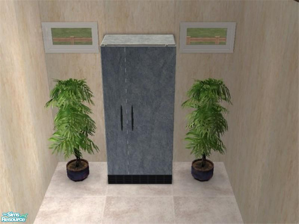 Sims 2 — Blue Marble Kitchen - Fridge by munchkin_brat — My Blue Marble floor texture applied to kitchen appliances, the