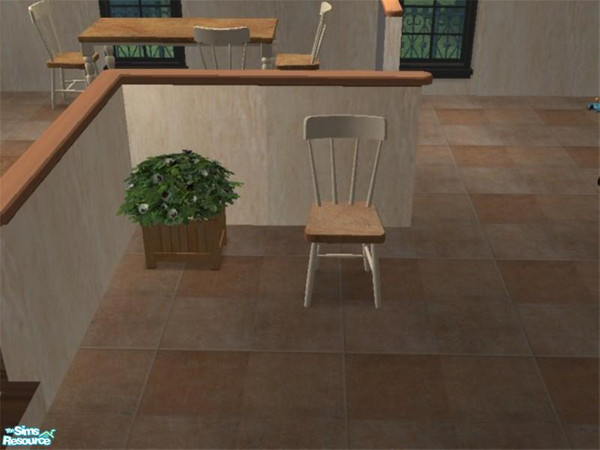 Sims 2 — Terracotta Marble Kitchen - Chair by munchkin_brat — Pattern taken from my terracotta floor and applied to cheap