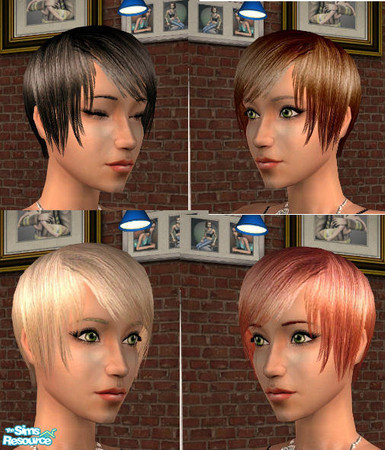 Sims 2 — Eyebrows by tiefliga — Cute eyebrows in 4 colors. They are color-binned! When you choose red hair, you get the