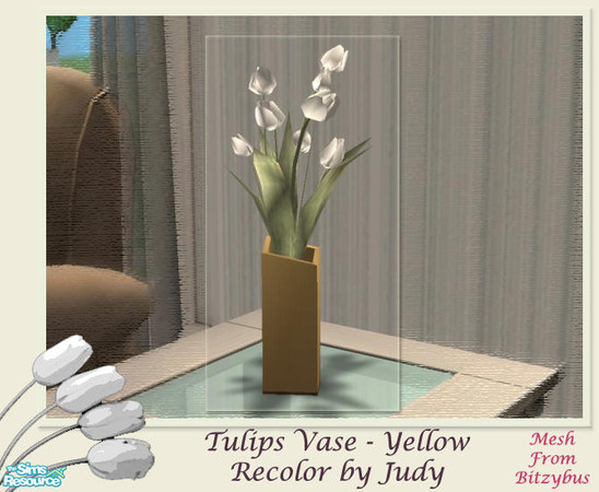 Sims 2 — Judy Vase - Yellow by judyhugsnoopy — More vases for your Sim House. Please download the mesh file from Bitzybus