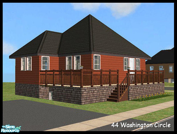 Sims 2 — 44  Washington Circle by Lisasimpsonfan — The first floor features a large great room with plenty of room for