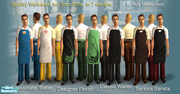 Sims 2 — OFB Specialised Work Wear, Male by shtinky — I wanted to create some unique work wear aprons for my sim's