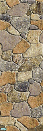 Sims 2 — Multi-Colored Fieldstone by dancingaphrodite — Perfect for cabins, lodges or wherever you want to add a touch of
