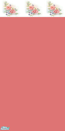 Sims 2 — Beautiful Roses Set 4 - Wall by munchkin_brat — Beautiful roses top a coral wall.