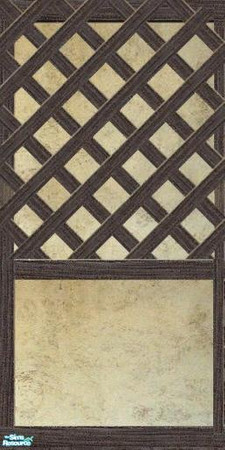 Sims 2 — Tudor Wall Building Set Wall 6 by galilea — Mellow, aged wall with timbering that looks well on 'Tudor-Styled'