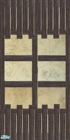 Sims 2 — Tudor Wall Building Set Wall 5 by galilea — Mellow, aged wall with timbering that looks well on 'Tudor-Styled'