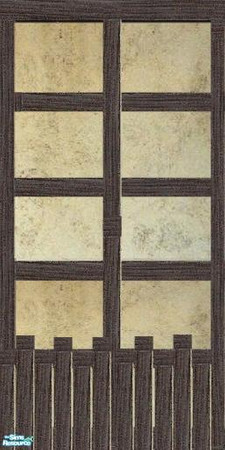 Sims 2 — Tudor Wall Building Set Wall 4 by galilea — Mellow, aged wall with timbering that looks well on 'Tudor-Styled'