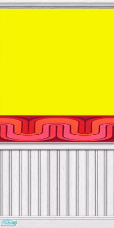 Sims 2 — Yello Funky Wall by jerriellen — Yello funky wallpaper for any teens room