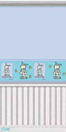Sims 2 — Little Chap 2 by Cailca — A blue wall, perfect for a nursery. 