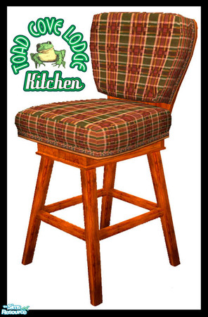 Sims 2 — Toad Cove Lodge Bar Chair by dancingaphrodite — Warm, inviting and luxurious bar stool will keep your customers