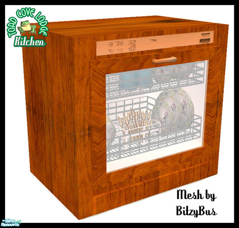Sims 2 — Toad Cove Lodge Dishwasher by dancingaphrodite — This ultra-modern but rustic-looking dishwasher is made
