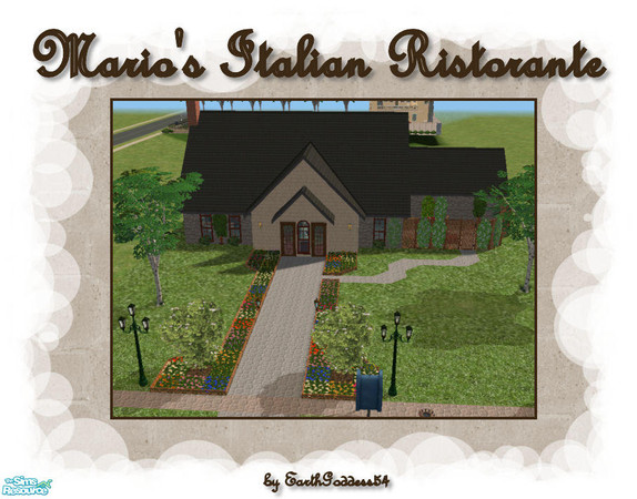 Sims 2 — Mario's Italiano Ristorante by EarthGoddess54 — Superb Italian cruisine in an authentic Italian atmosphere.