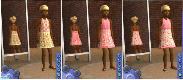 Sims 2 — Summer Shift Set by Jron — a Set of three simple summer shifts I made, based on Family Fun Stuff's Hawaiian