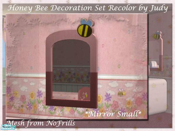 Sims 2 — Judy Honey Bee Mirror (Small) - Pink by judyhugsnoopy — Hi, Recolor of "NoFrills Honey Bee Mirror
