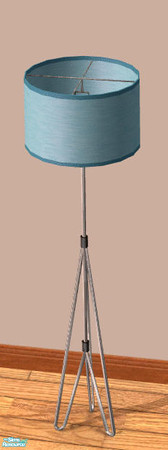 Sims 2 — HairPin Living! - Floor Lamp by Shannanigan — Aqua & Chrome recolor. Requires original mesh file to work in