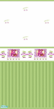 Sims 2 — Berry Bear Wallpaper - Rasberry by Lisasimpsonfan — Part of the Berry Bear Wallpaper set.