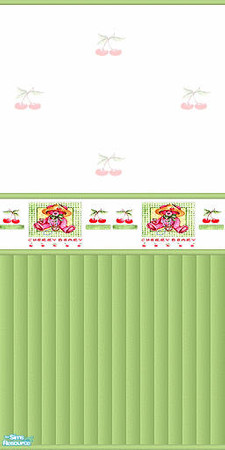 Sims 2 — Berry Bear Wallpaper - Cherry by Lisasimpsonfan — Part of the Berry Bear Wallpaper set.