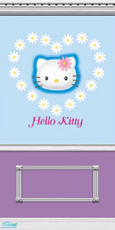 Sims 2 — Hello Kitty Wall 7 of 20 by BBKZ — Dedicated to Purrfessional & her ='..'= ..... Enjoy and rate it! :-)