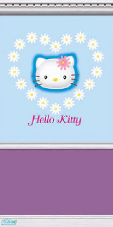 Sims 2 — Hello Kitty Wall 4 of 20 by BBKZ — Dedicated to Purrfessional & her ='..'= ..... Enjoy and rate it! :-)