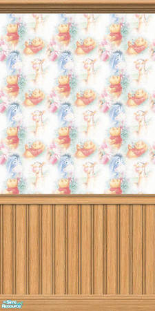 Sims 2 — Winnie the Pooh Wall 6 of 6 by BBKZ — Pretty wall for children's room :-) Enjoy and rate, please :-)