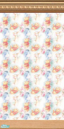 Sims 2 — Winnie the Pooh Wall 1 of 6 by BBKZ — Pretty wall for children's room :-) Enjoy and rate, please :-)