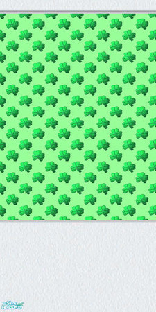 Sims 2 — St Patrick's Wall 8 of 9 by BBKZ — Beautiful wall with clovers :-) Enjoy and rate it, please :-)
