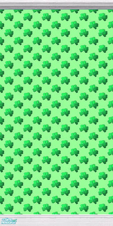 Sims 2 — St Patrick's Wall 3 of 9 by BBKZ — Beautiful wall with clovers :-) Enjoy and rate it, please :-)
