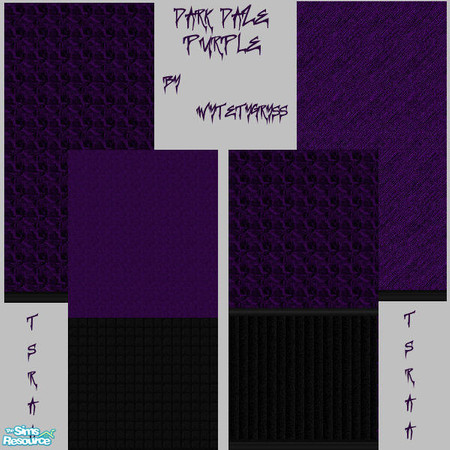 Sims 2 — Dark Daze Purple Wall Collection by wytetygryss — A "goth" inspired set of walls by Wytetygryss. TSRAA