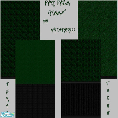 Sims 2 — Dark Daze Green Wall Collection by wytetygryss — A "goth" inspired set of walls by Wytetygryss. TSRAA