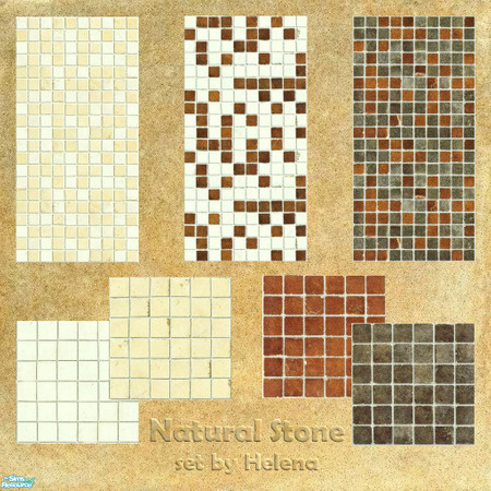 Sims 2 — Natural Stone set by Helena — Nature is around us, why not have it in our houses ?