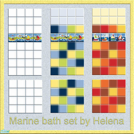 Sims 2 — Marine Bath set by Helena — This set is for these, who likes ships, also in their bathroom ... enjoy !