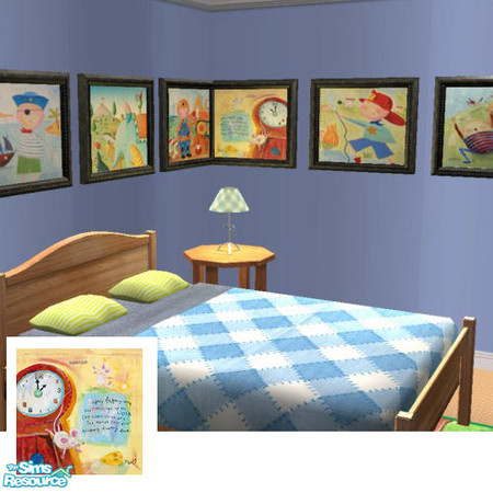 Sims 2 — Boys Fantasy Bedroom - Clock Painting by agaliha5 — 