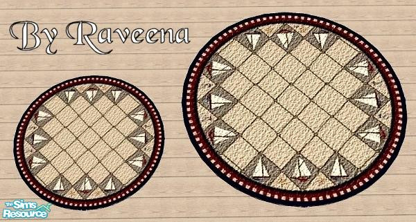 Sims 2 — Tan Boats Round Rug by Raveena — You need Windkeepers 3x3 round rug mesh for this object to show in the game.