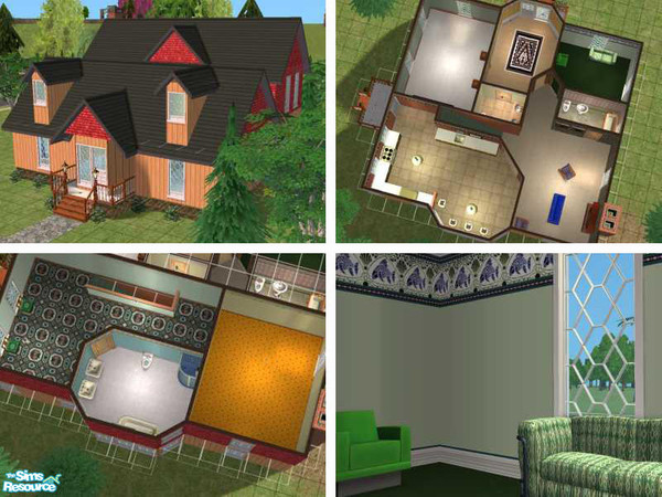 Sims 2 — White Mountain Lodge by gatomurphy — Hack free. The only furnishings included are my own re-colors made to