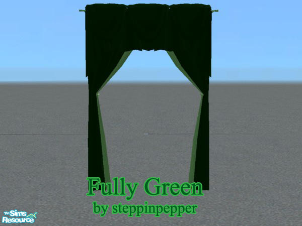 Sims 2 — Fully Green Dorm Room - Curtain by steppinpepper — Part of Fully Green Dorm Room